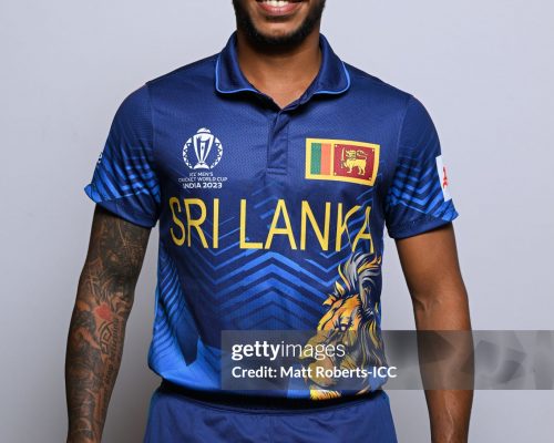 GUWAHATI, INDIA - SEPTEMBER 30: Pathum Nissanka of Sri Lanka poses for a portrait ahead of the ICC Men's Cricket World Cup India 2023 on September 30, 2023 in Guwahati, India. (Photo by Matt Roberts-ICC/ICC via Getty Images)